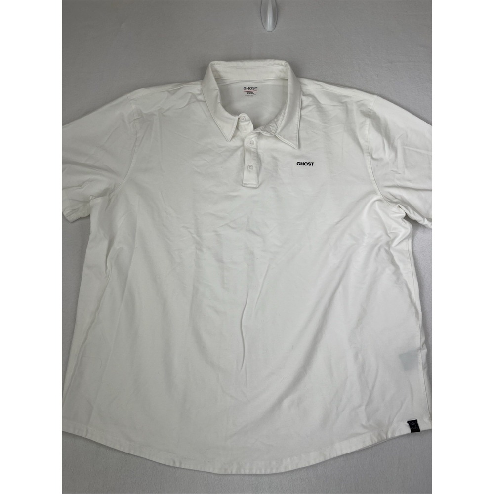 Ghost Golf Polo Mens 3XL XXXL White Logo Stretch Shirt